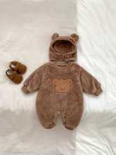 Load image into Gallery viewer, H10055LS-Cute bear pullover thick warm top trousers set & climbing suit