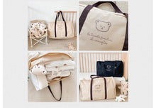 Load image into Gallery viewer, A3H302AC-ins Korean style bear solid color kindergarten quilt storage bag bedding packing bag large capacity luggage bag