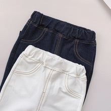 Load image into Gallery viewer, WH112105PA- Spring and Autumn knitted imitation denim casual trousers
