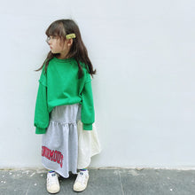 Load image into Gallery viewer, 22082PCW-Autumn Japanese-style parent-child outfit casual splicing English-lettered long skirt