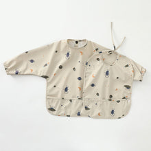 Load image into Gallery viewer, 000263SE-Danish children's long-sleeved pu reverse wear baby eating clothes bib super soft waterproof baby rice pocket