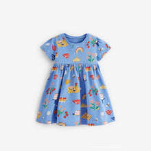 Load image into Gallery viewer, 9306DS-Summer stylish children's European and American round neck short-sleeved dress