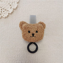 Load image into Gallery viewer, WH81502AC- Korean ins style embroidered bear head baby stroller hook baby stroller hook baby stroller magic cart Velcro hook