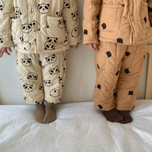 Load image into Gallery viewer, D90586JG-Winter Thickened Plus Velvet Three-layer Quilted Homewear Set