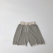 Load image into Gallery viewer, KY75TG-Summer Korean style thin ice silk striped vest + striped shorts two-piece set