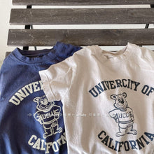 Load image into Gallery viewer, 122255SE-Summer children's Korean style bear print linen cotton short-sleeved top