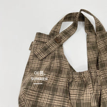 Load image into Gallery viewer, 1203LS-Summer Korean Retro Plaid Workwear Bib Shorts