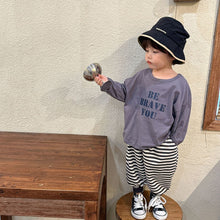 Load image into Gallery viewer, C81022SE- Spring and Autumn BE BRAVE loose cotton long-sleeved top