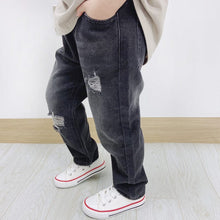 Load image into Gallery viewer, 22115PCW-Spring and summer Japanese style neutral casual ripped jeans parent-child wear