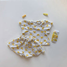 Load image into Gallery viewer, TG68168-Summer girl suit baby internet celebrity fashionable children's personality trend brand fresh cute love short-sleeved T-shirt shorts