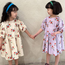 Load image into Gallery viewer, X81562DS-Summer cotton puff sleeve flower dress