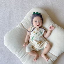 Load image into Gallery viewer, 32315LS-Summer cactus print baby bodysuit + hat two-piece set