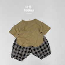 Load image into Gallery viewer, 1199PA-Summer Korean cotton and linen plaid loose shorts