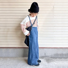 Load image into Gallery viewer, 22084PA-Spring and Autumn Japanese Style Tassel Loose Wide Leg High Waist Bib Jeans