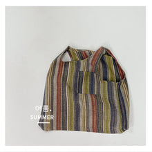 Load image into Gallery viewer, 1222SE-Korean style children's breathable and cool cotton contrast color striped vest