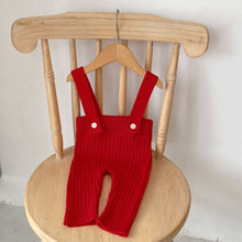 Load image into Gallery viewer, M2021TG-Spring and Autumn Christmas Knitted Polka Dot Long Sleeve Top & Striped Overalls