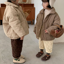Load image into Gallery viewer, D60282SE-Autumn and winter Korean style lapel buttoned thick long-sleeved bread coat