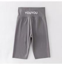 Load image into Gallery viewer, 30701PA- Summer thin high waist outer wear yoga pants five-point shark pants for middle and large children