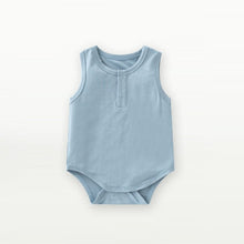 Load image into Gallery viewer, 6968HYLS-Summer thin bamboo fiber newborn solid color triangle crawling suit