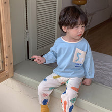 Load image into Gallery viewer, D90785JG-Autumn and winter pocket print color matching home clothes