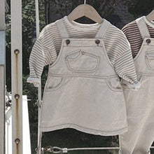 Load image into Gallery viewer, 24D61DS-Children's Korean version ins spring and summer new overalls skirt girls Korean style personality retro loose denim overalls dress