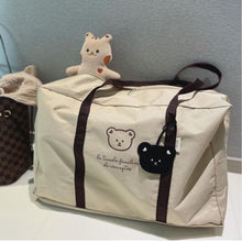 Load image into Gallery viewer, A3H302AC-ins Korean style bear solid color kindergarten quilt storage bag bedding packing bag large capacity luggage bag