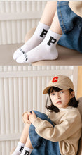 Load image into Gallery viewer, WH0307AC- Spring and Autumn Thin Big Kids Baby Letter Middle Socks (4 in a Set)