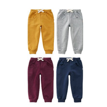 Load image into Gallery viewer, M1356PA- Spring and autumn fleece solid color cuffed sports casual trousers