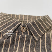 Load image into Gallery viewer, 1211SE-Summer Korean Striped Casual Lapel Short Sleeve Shirt