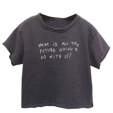 Load image into Gallery viewer, 23D216SE-2022 Summer New Children's Tops Korean Style Simple Soft Round Neck Letter Printed Boys and Girls Cotton Short Sleeve T-Shirt