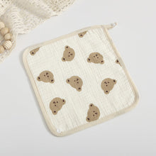 Load image into Gallery viewer, WH3065AC-Korean style 4-layer pure cotton gauze square towel newborn baby towel baby supplies children's handkerchief face wash small square towel