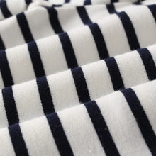 Load image into Gallery viewer, 8386TG-malwee Summer European and American children's round neck short-sleeved top + striped shorts two-piece set