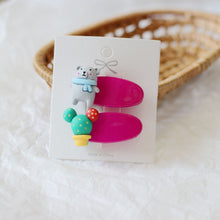 Load image into Gallery viewer, WH71101AC-Korean children's hairpins, cartoon asymmetrical clips, girls' duckbill clips, side clips, bangs clips, baby headdress accessories (5 pieces can be mixed and matched)
