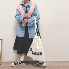 Load image into Gallery viewer, 22063PCW-Autumn parent-child outfit Japanese style loose retro side slit long-sleeved denim jacket