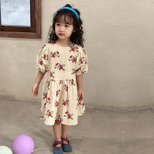 Load image into Gallery viewer, X81562DS-Summer cotton puff sleeve flower dress