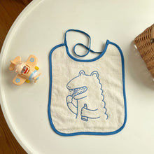 Load image into Gallery viewer, 2021524AC-Korea ins children's embroidered bib wash scarf super soft face towel travel towel cute bear saliva towel