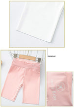 Load image into Gallery viewer, 30701PA- Summer thin high waist outer wear yoga pants five-point shark pants for middle and large children