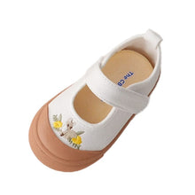 Load image into Gallery viewer, Q20089AC-Korean version of niche children's shoes 22 autumn new boys and girls small scoop shoes cloth shoes floral embroidery indoor shoes kindergarten