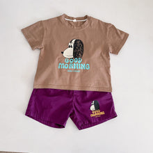 Load image into Gallery viewer, X90269TG-Children's summer suit girls sports 2022 new pure cotton little boy cartoon casual baby short-sleeved two-piece suit
