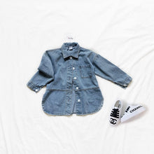 Load image into Gallery viewer, 22063PCW-Autumn parent-child outfit Japanese style loose retro side slit long-sleeved denim jacket