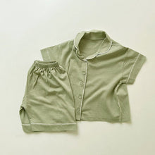 Load image into Gallery viewer, ER051PCW-Summer Danish style pure cotton soft home parent-child wear