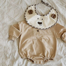Load image into Gallery viewer, Y9386LS-Autumn Newborn Baby Two-Button Long-Sleeved Jumpsuit + Bib