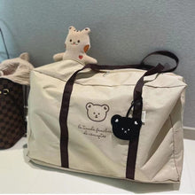 Load image into Gallery viewer, A3H302AC-ins Korean style bear solid color kindergarten quilt storage bag bedding packing bag large capacity luggage bag
