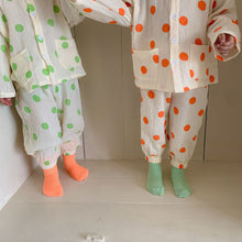 Load image into Gallery viewer, Q90991JG-Children's pajamas boys spring and autumn pure cotton gauze A-type baby long-sleeved thin suit children girls home clothes