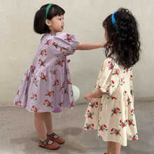 Load image into Gallery viewer, X81562DS-Summer cotton puff sleeve flower dress