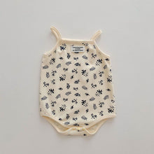 Load image into Gallery viewer, 103063LS-Summer sleeveless full print triangle bodysuit