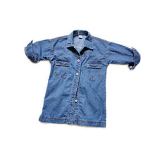 Load image into Gallery viewer, 21030PCW-Autumn Korean style open X windbreaker parent-child long denim jacket