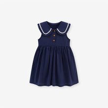 Load image into Gallery viewer, S1810DS-Summer European and American style cute doll collar pure cotton sleeveless dress