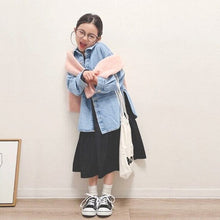 Load image into Gallery viewer, 22063PCW-Autumn parent-child outfit Japanese style loose retro side slit long-sleeved denim jacket