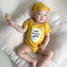 Load image into Gallery viewer, 32310LS-Summer Korean ketchup mustard sauce short-sleeved bodysuit + hat two-piece set